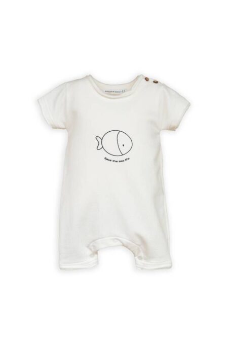 Cayano Girls’ Printed Off-White Jumpsuit