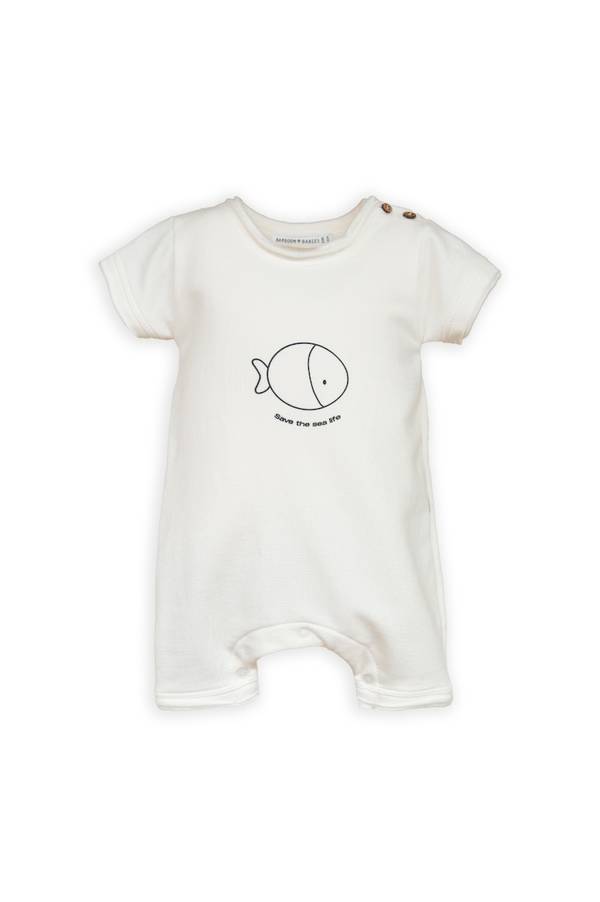 Cayano Girls’ Printed Off-White Jumpsuit