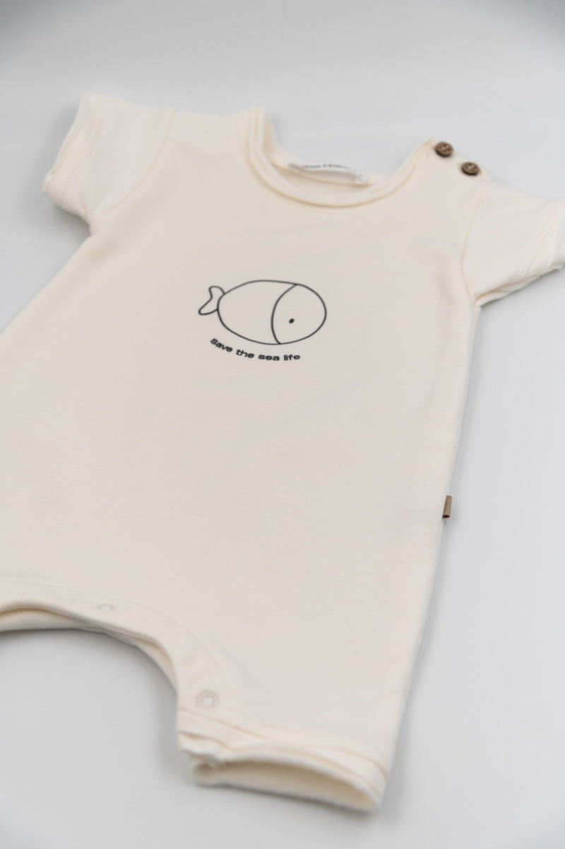 Cayano Girls’ Printed Off-White Jumpsuit - Image 3